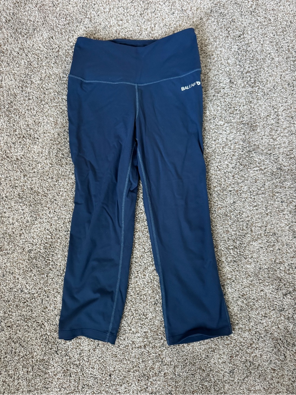 Baleaf Navy Blue High-Waist Active capri Leggings